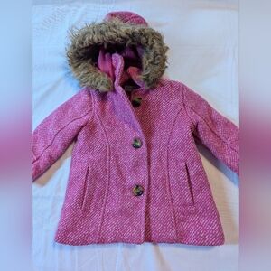 Toddler Jessica Simpson Pink Winter Coat  With Hood Size 18 Months